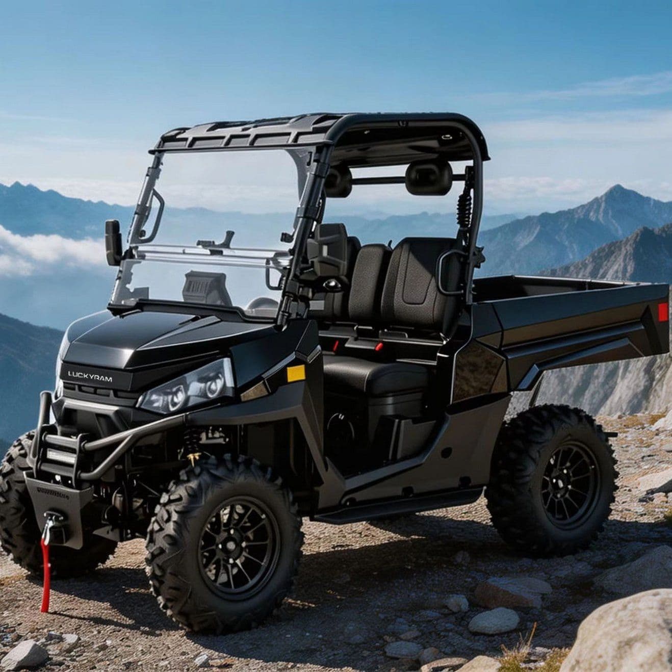 4WD elektriline UTV Farm Ranch 14-tolliste maastikurehvidega 350 kg kallur
