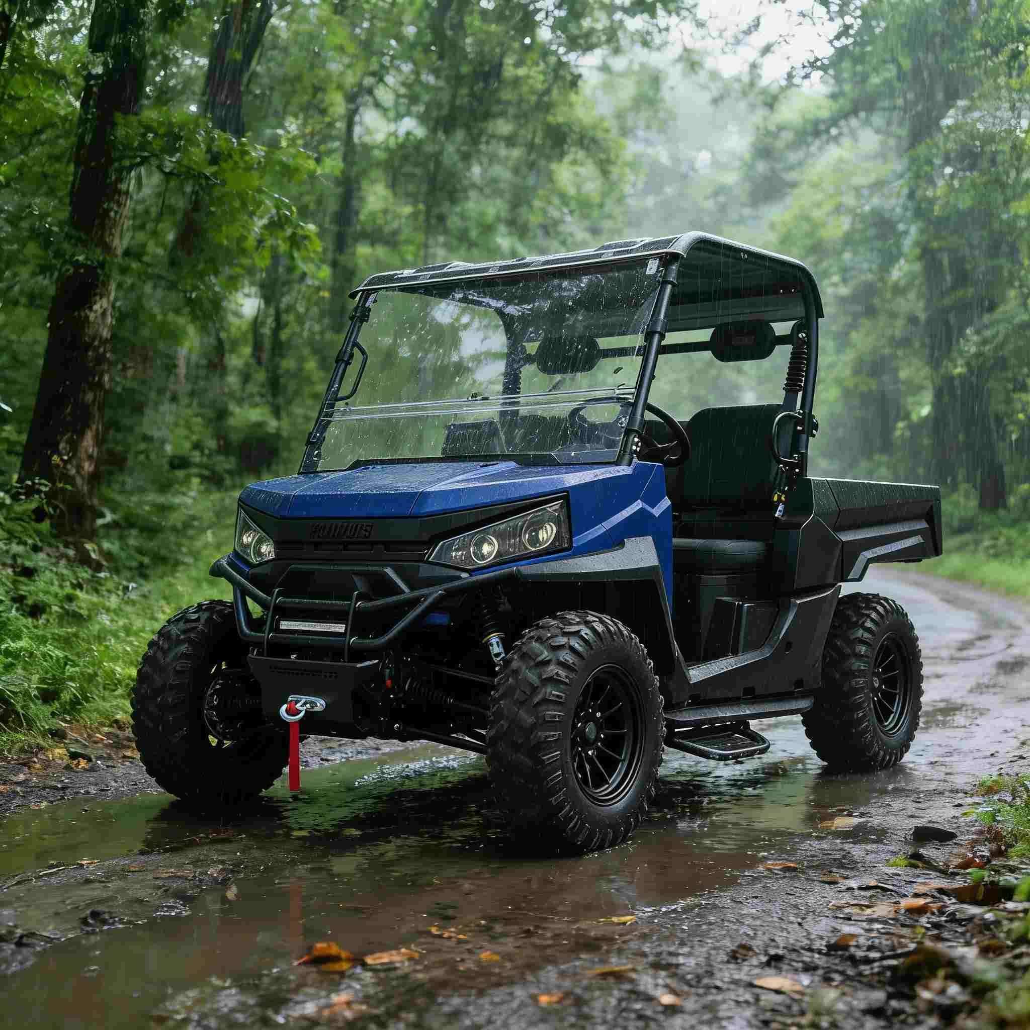 Elektriline UTV 4WD jahipidamiseks 20KW tippvõimsusega 1000kg Pukseerimine