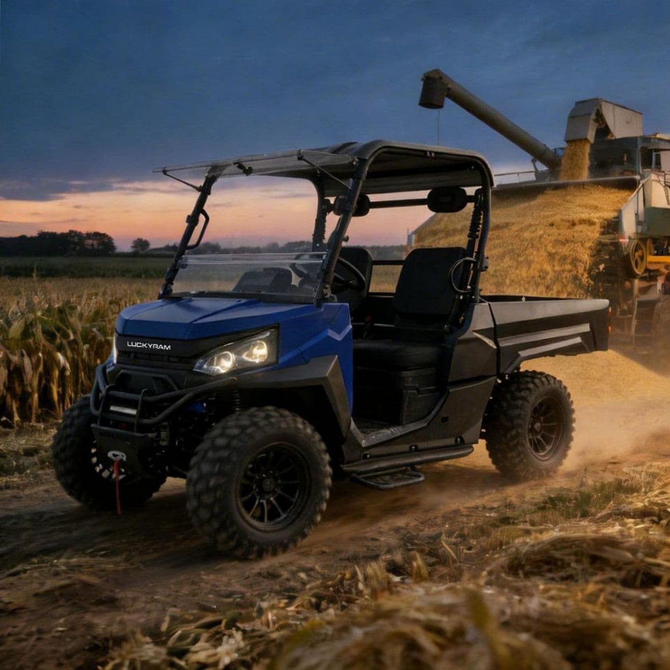 Madala hooldusega 10 kW vahelduvvoolu mootor 4WD UTV USA farmi jaoks 350 kg elektrivoodi 73,6 V tagumine lasti elektriline tõsteseade